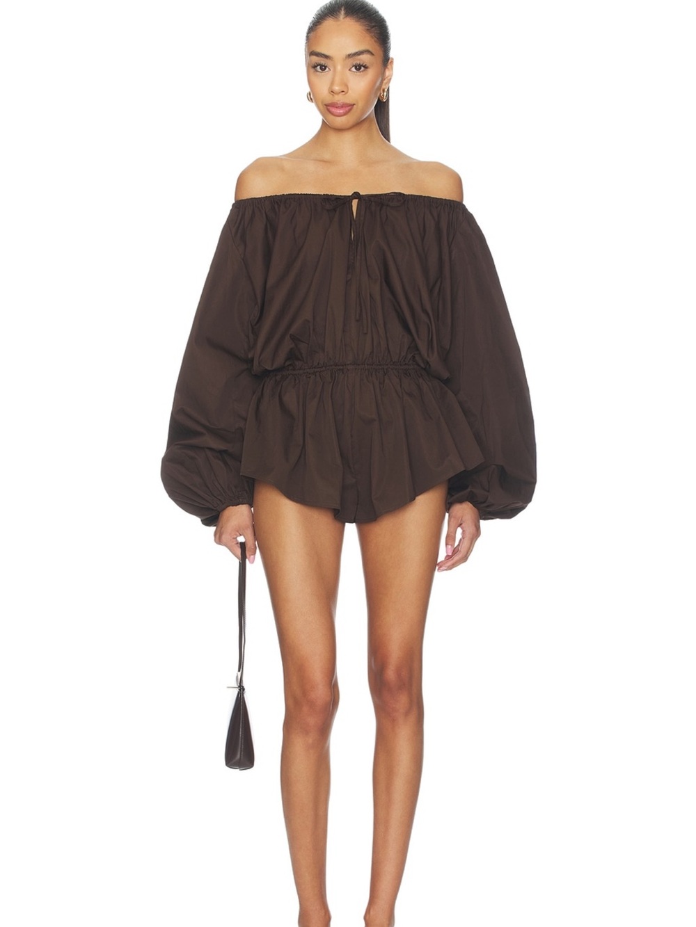NWT - Lovers and Friends Ofelia Romper in Chocolate Brown from Revolve